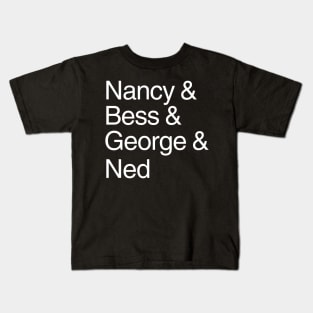 Nancy Drew Name List Kids T-Shirt